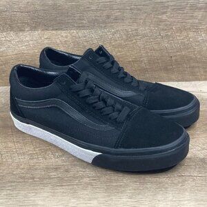 VANS Old Skool Mono Bumper Black/True White Shoes Mens 7 Womens 8.5 RARE NEW